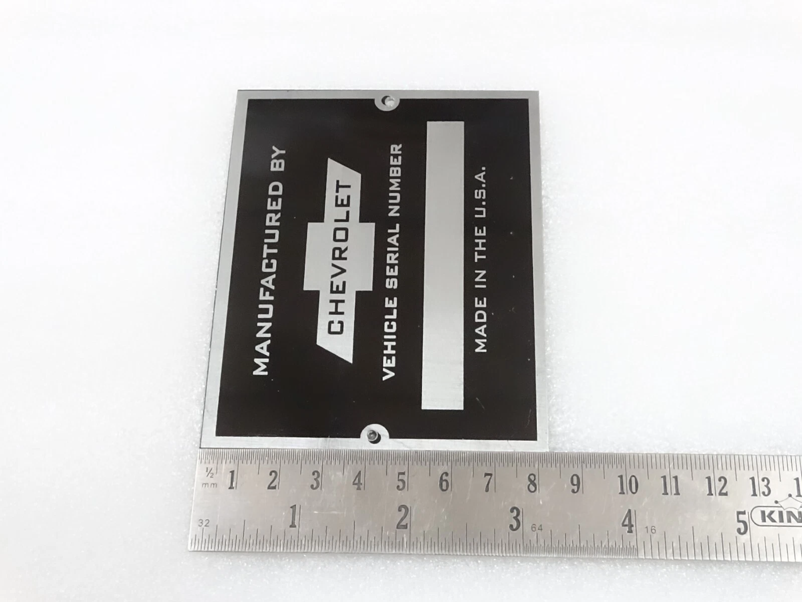 DATA PLATE FITS TO VINTAGE CHEVEROLET CAR #V231-7