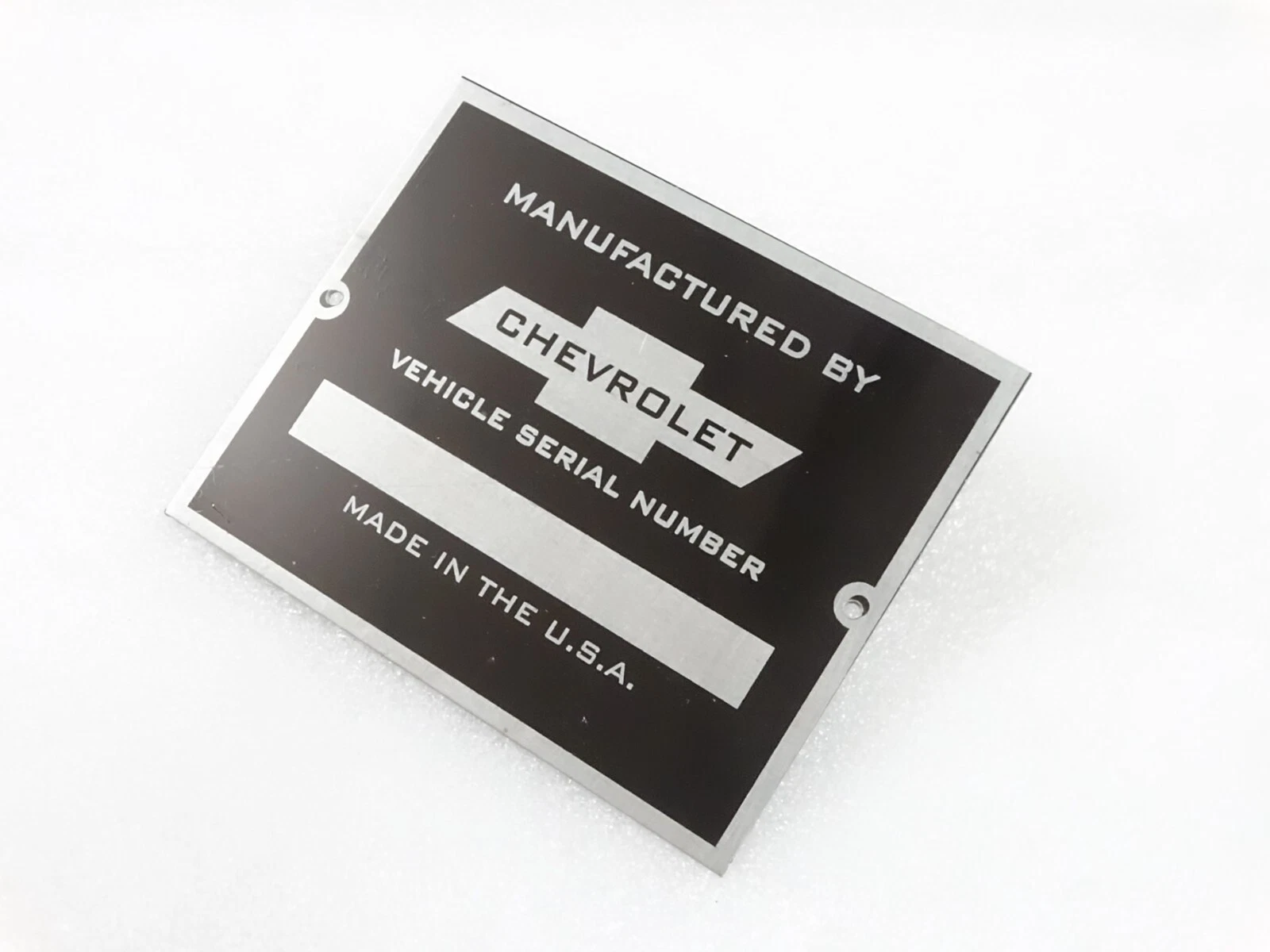 DATA PLATE FITS TO VINTAGE CHEVEROLET CAR #V231-7