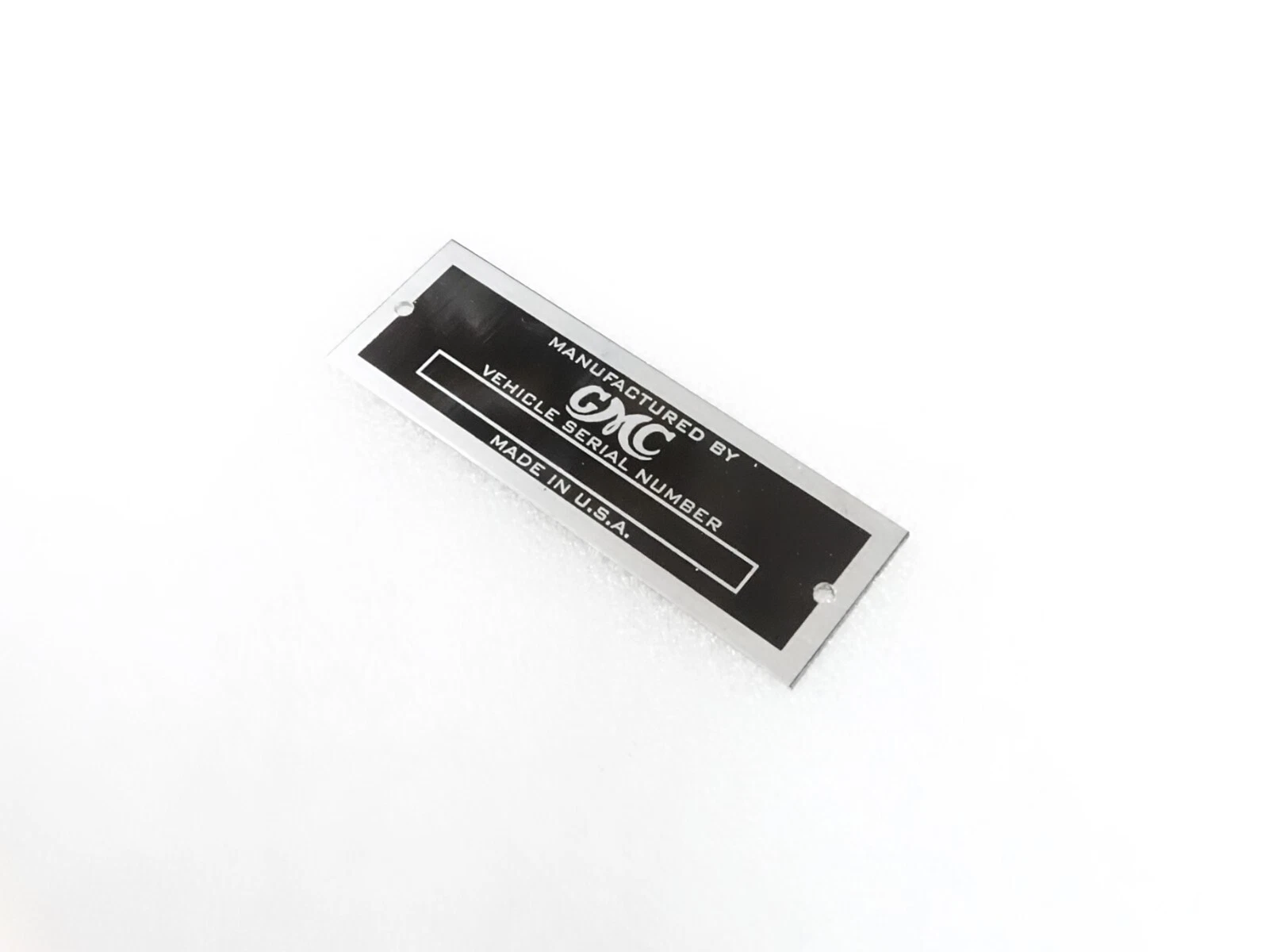 DATA PLATE FOR GMC HOT ROD STREET CUSTOM #V307-8