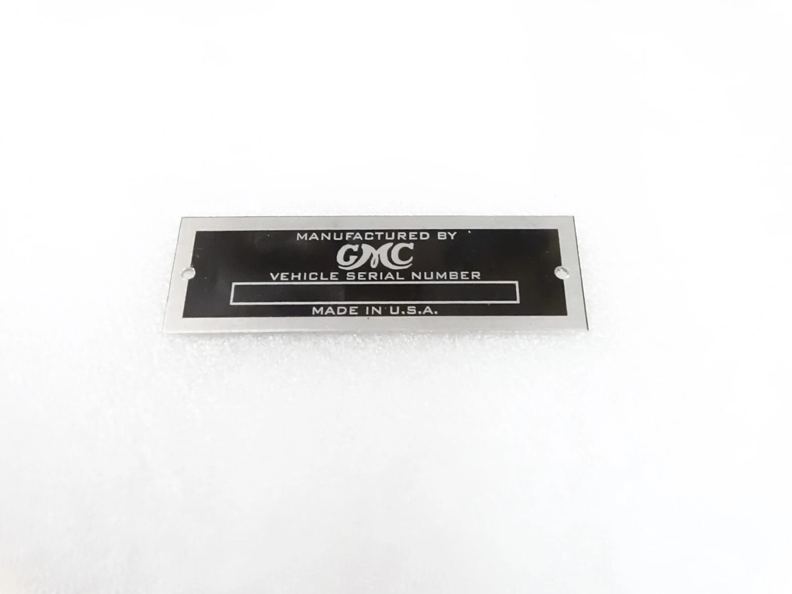 DATA PLATE FOR GMC HOT ROD STREET CUSTOM #V307-8