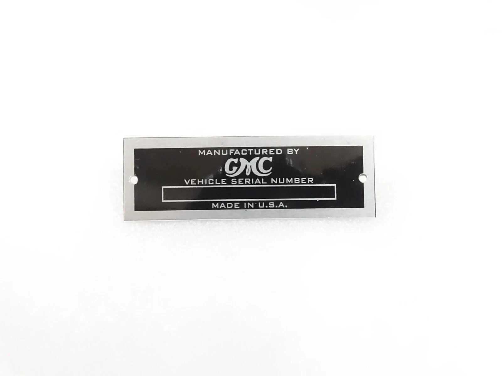 DATA PLATE FOR GMC HOT ROD STREET CUSTOM #V307-8