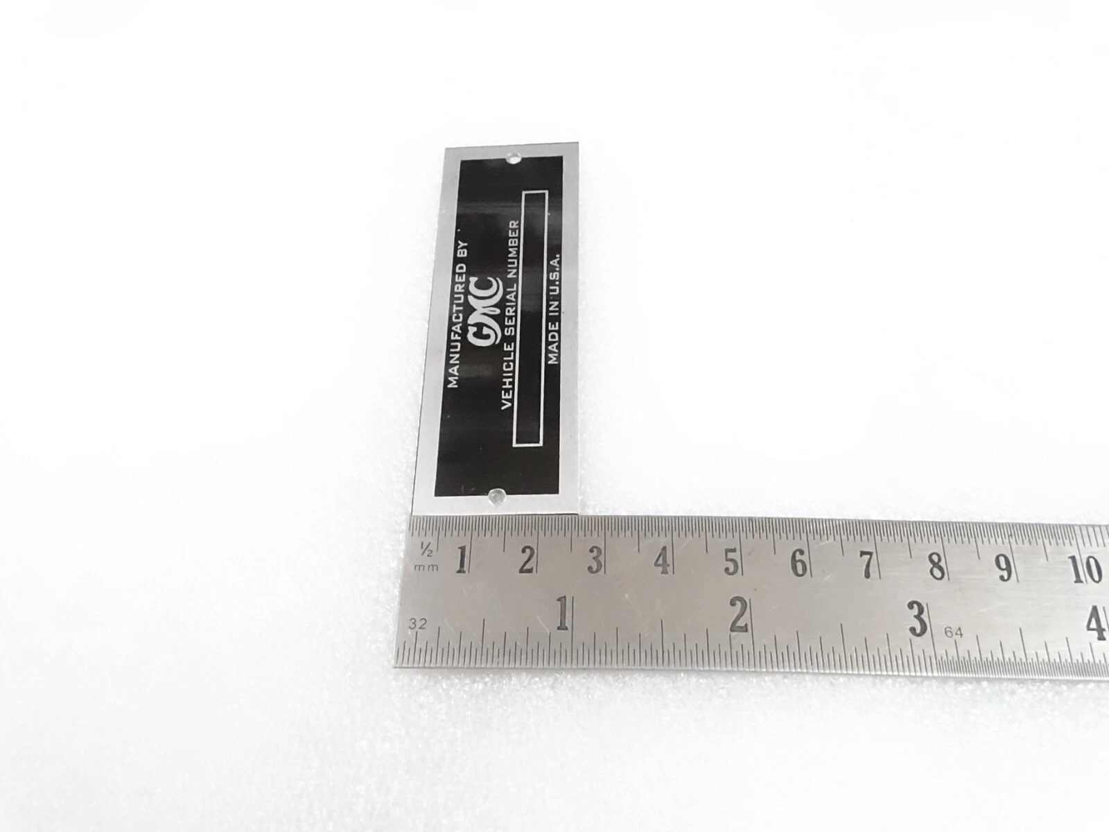 DATA PLATE FOR GMC HOT ROD STREET CUSTOM #V307-8