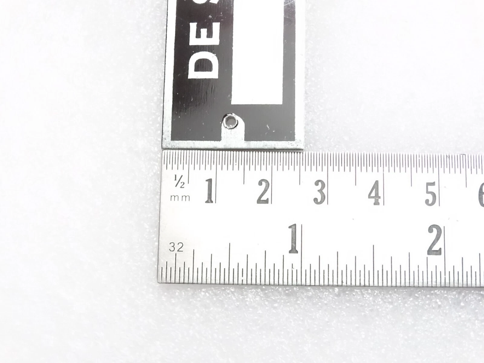 Desoto Black Aluminium Data Plate ID Tag Frame Vintage New Motorcycle #23C16
