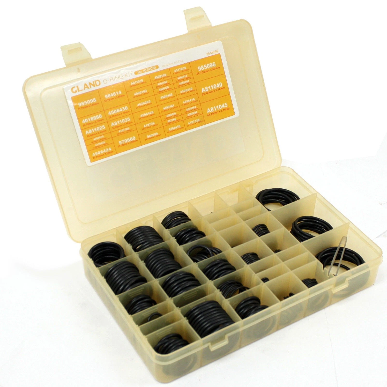 383 Pcs O Ring Kit For Hitachi Assortment 90 Shore Nitrile Rubber Gasket Seals