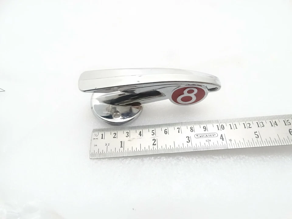 Vintage Morris 8 Car Bonnet Badge Logo Emblem Chromed PLASTIC