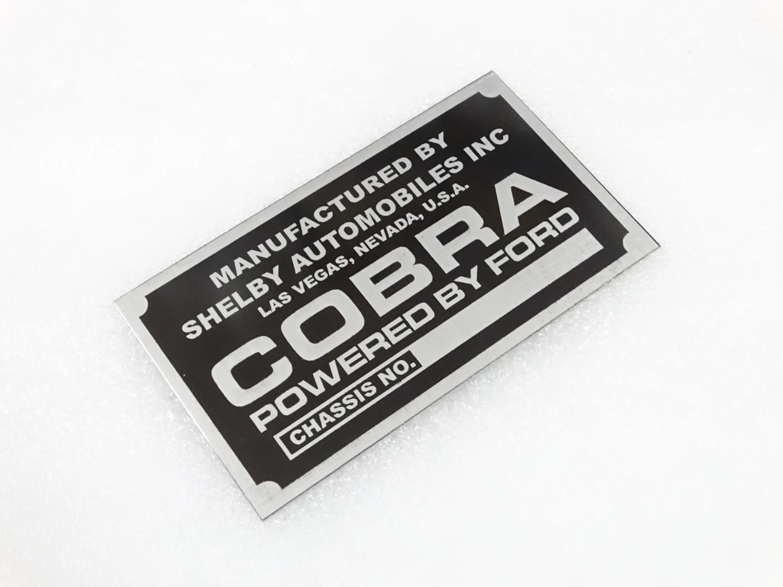 DATA PLATE FITS TO COBRA CARROLL SHELBY MODEL BY FORD #V212-7